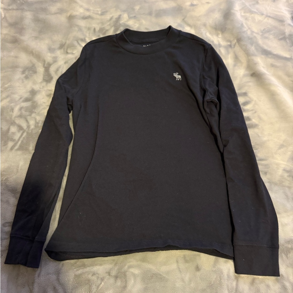 Boys Abercrombie Kids Black Long Sleeve Shirt Size 11/12